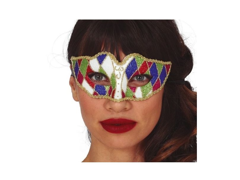 Harlekin Halbmaske
