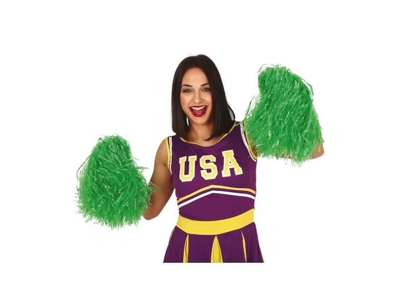 Grüne Pompons