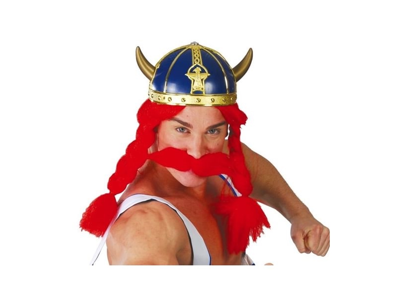 Blauer Wikingerhelm Mit Gold