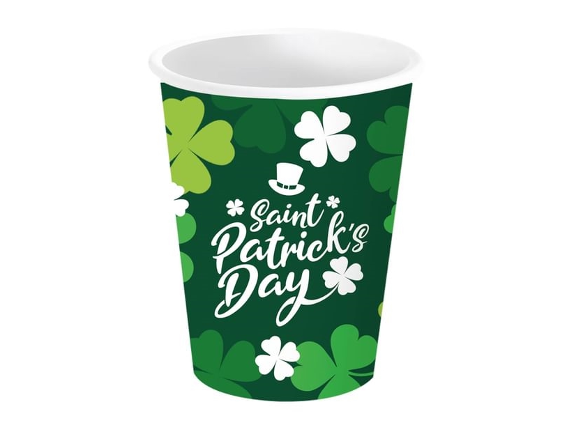 St. Patrick's Day Pappbecher