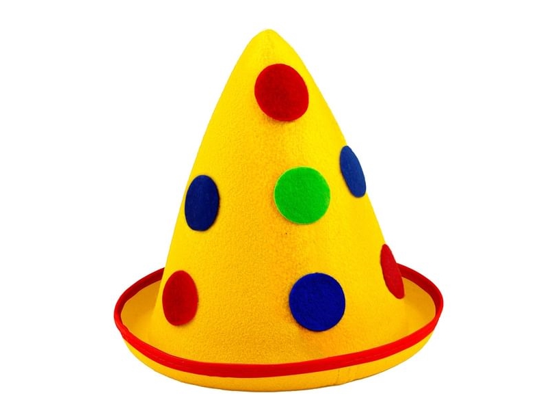 Gelber Clownhut Mit Punkten