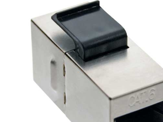 Inline 74206B, Sort, Sølv, Rj45, Rj45, Hunstik, Hunstik, Cat6