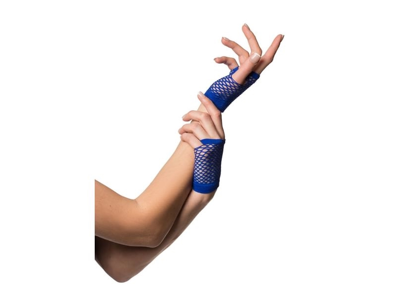 Blaue Kurze Netzhandschuhe
