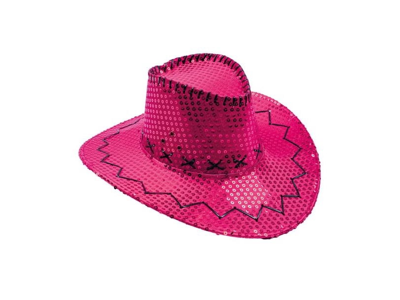 Cowboyhut Mit Pailletten In Pink