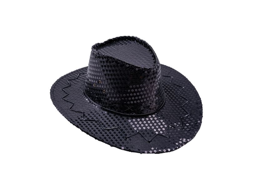 Sort Paillet Cowboyhat
