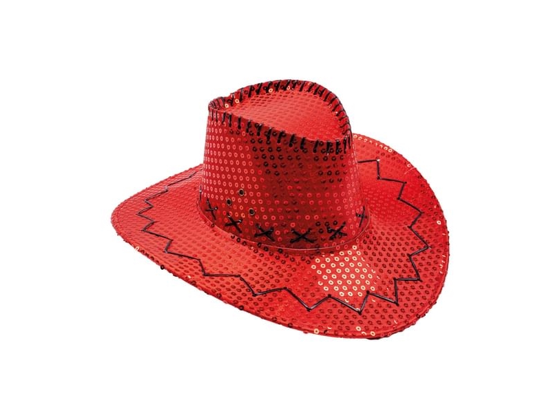 Roter Cowboyhut Mit Pailletten