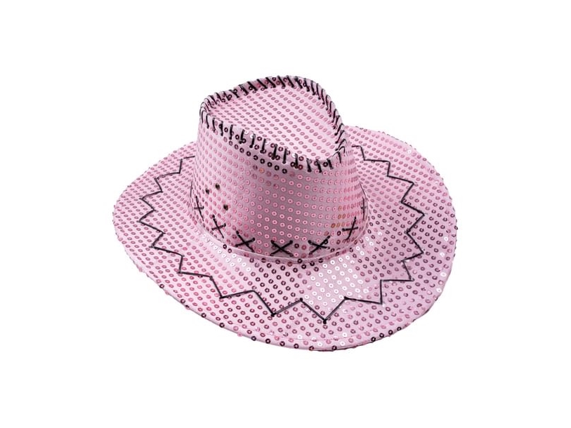 Rosa Pailletten-Cowboyhut