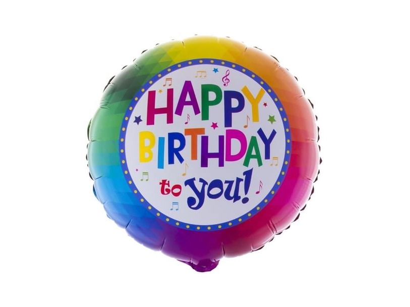 Folienballon Happy Birthday, 46 Cm