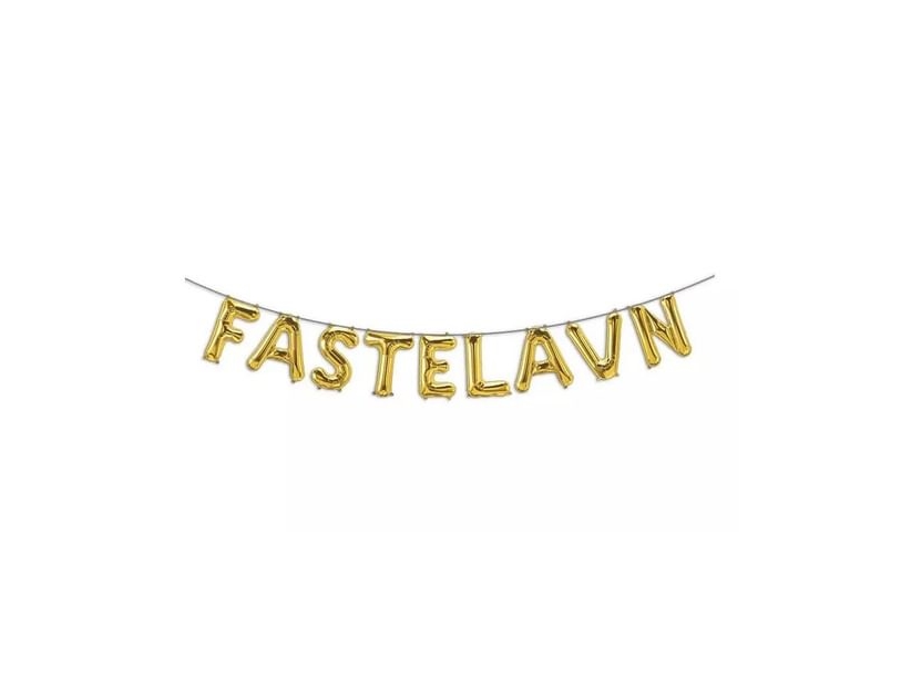 Faschingsgirlande Aus Luftballons, Gold