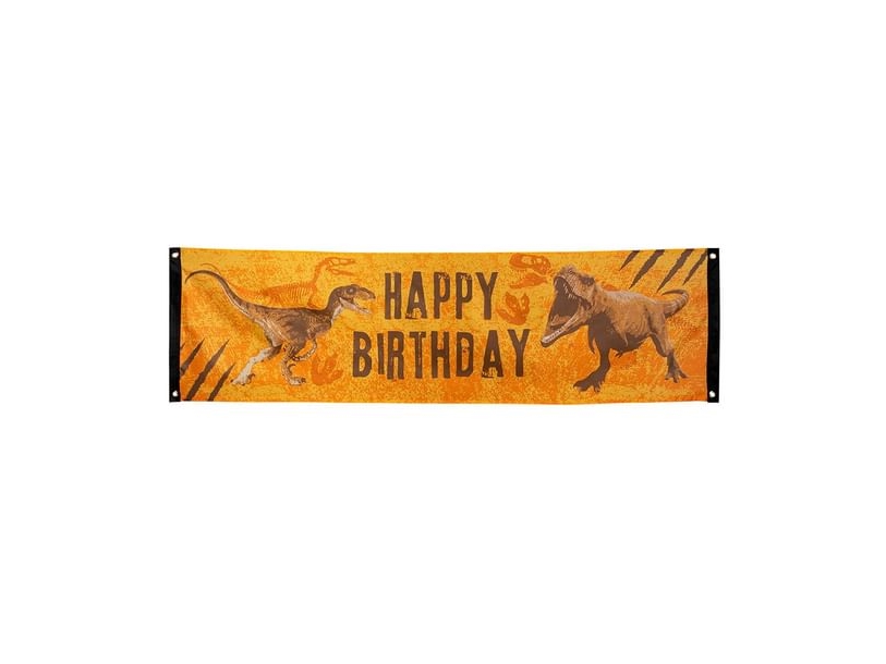 T-Rex Happy Birthday Banner