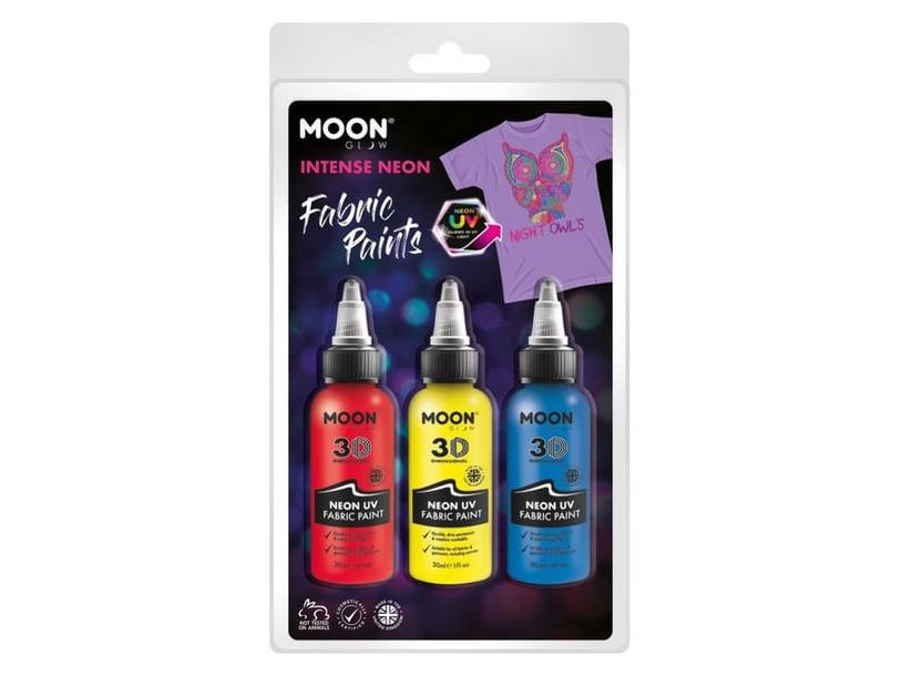 3-pack neon UV-stoftmålning | Hobby - Färg vattenbaserad - Övriga | GameStuff