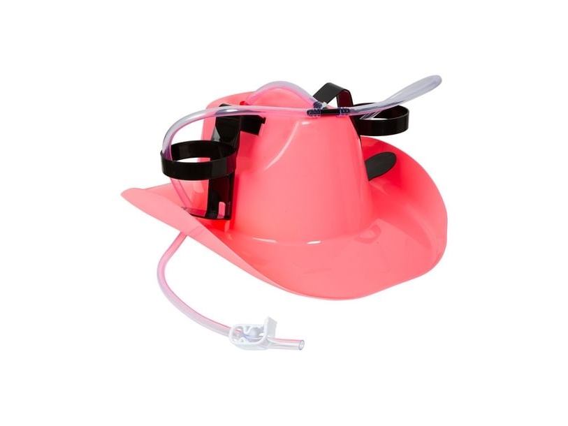 Pink cowboyhat med dåseholdere