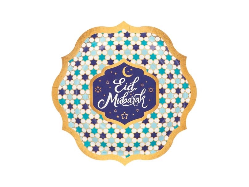 Eid Mubarak papperstallrikar, 23 cm | N - A | GameStuff
