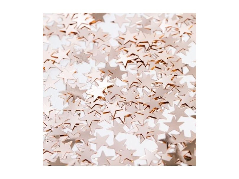 Roségoldenes Stern-Konfetti