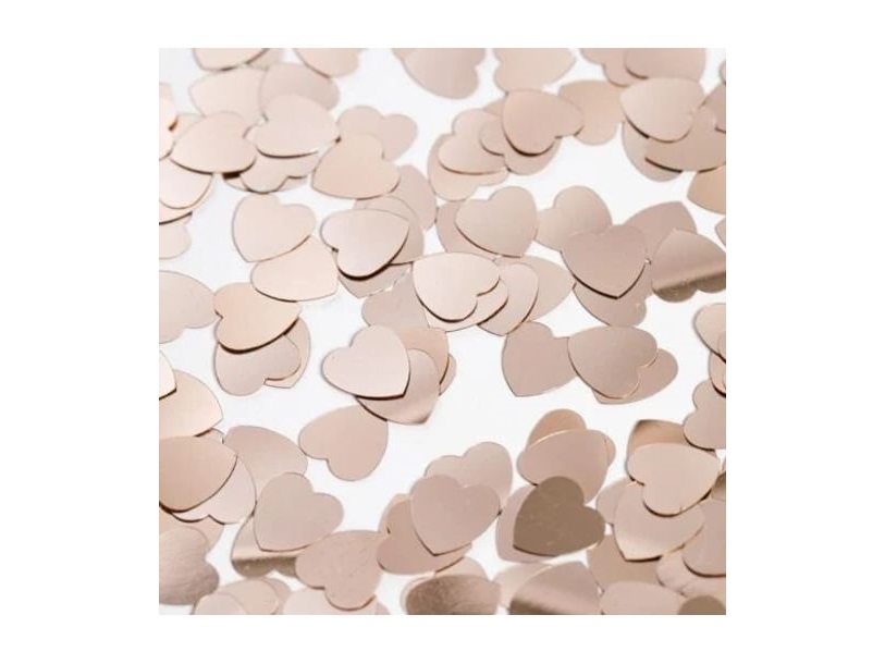 Rose Gold Hjerte Konfetti