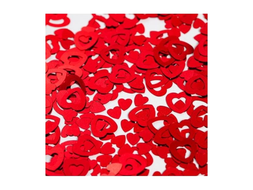 Rotes Herzkonfetti