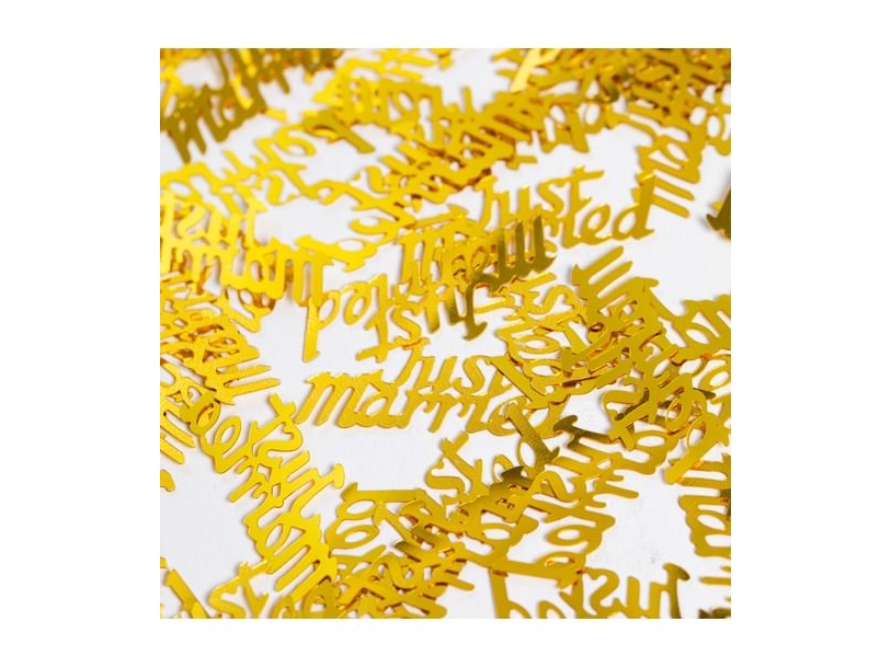 Guld Just Married Konfetti