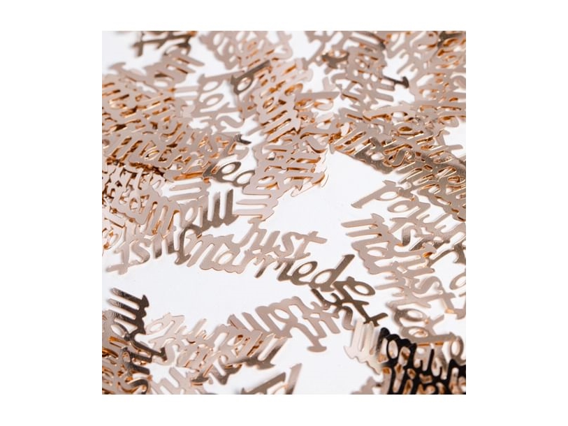 Rose Gold Just Married Konfetti