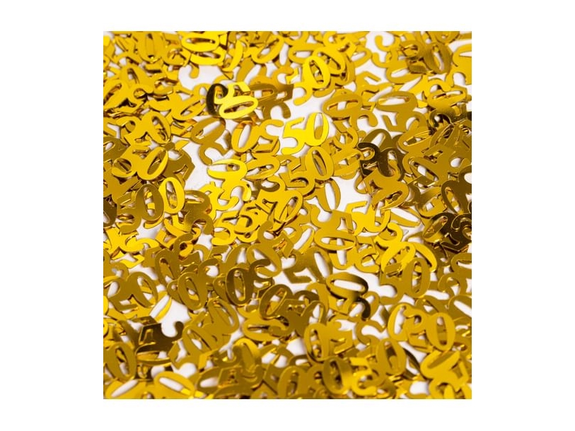 Gold 50 Konfetti
