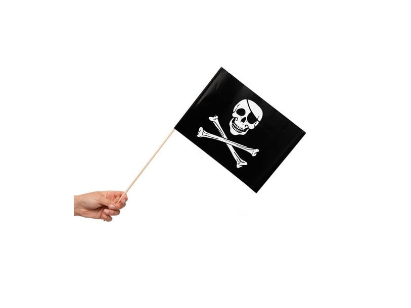 Piratenflagge Auf Einem Stock