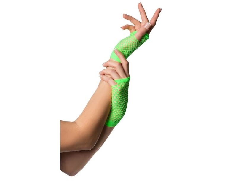 Neongrüne Kurze Netzhandschuhe