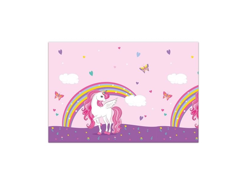 Globos Tablecloth Unicorn Rainbow Colors 120x180cm