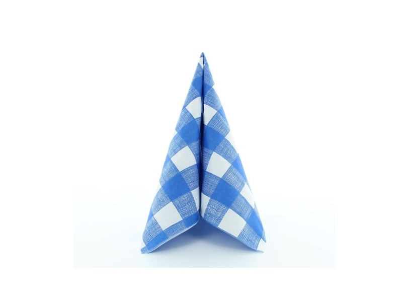 Blau-Weiß Karierte Servietten