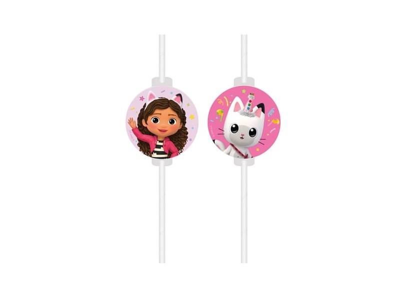 Gabbys Puppenhaus Trinkhalme, 4 Stk