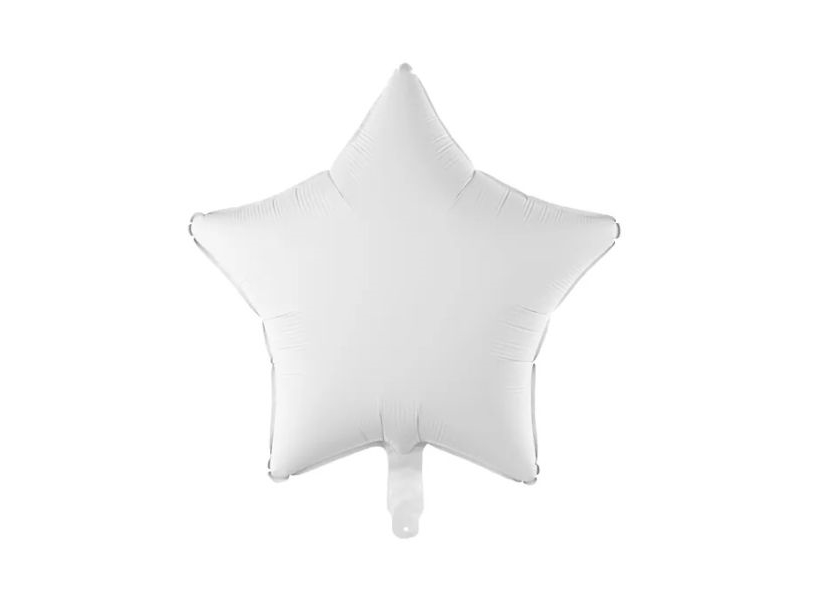 Weißer Stern Folienballon, 48 Cm
