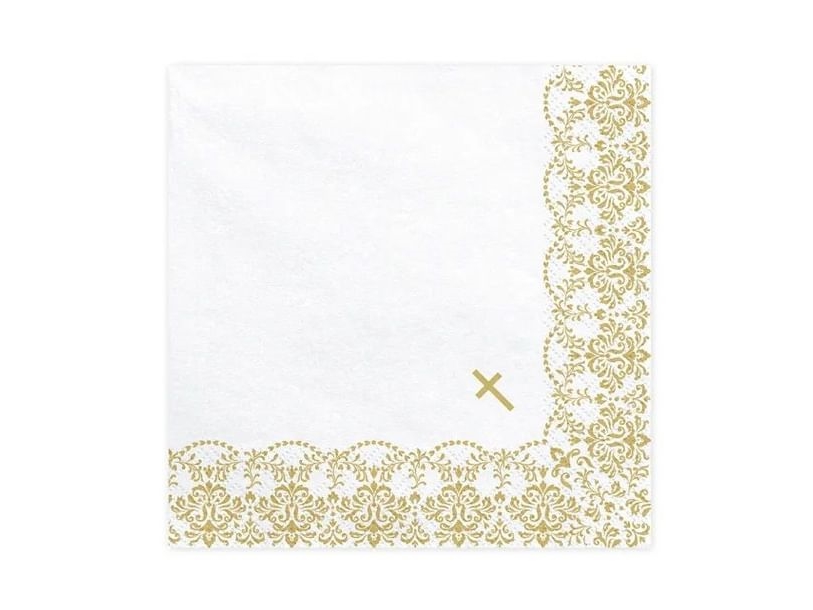 Servietten Mit Goldkreuz