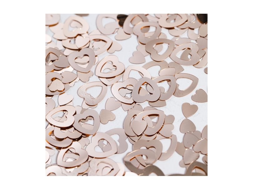 Rose Gold Hjerte Konfetti