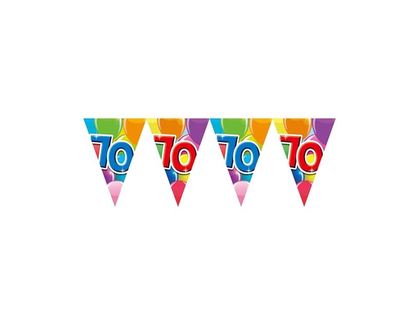 Wimpelgirlande 70 Mit Luftballons