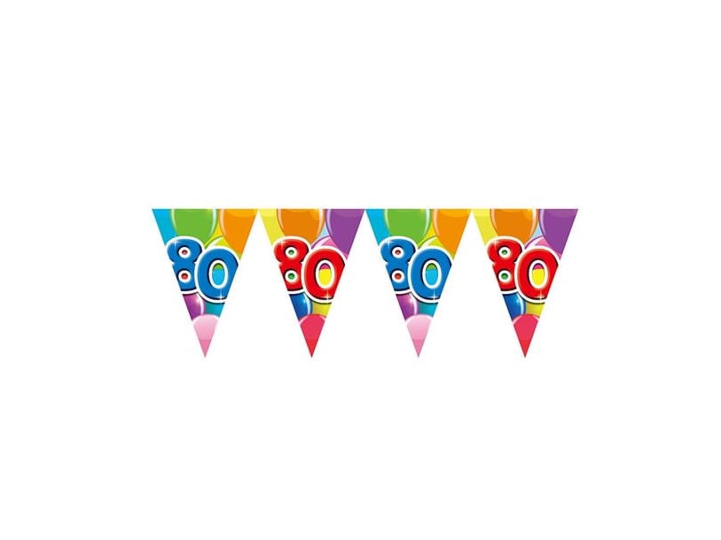 Wimpelgirlande 80 Mit Luftballons