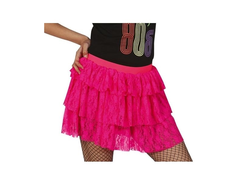 Vaaleanpunainen 80-luvun hame