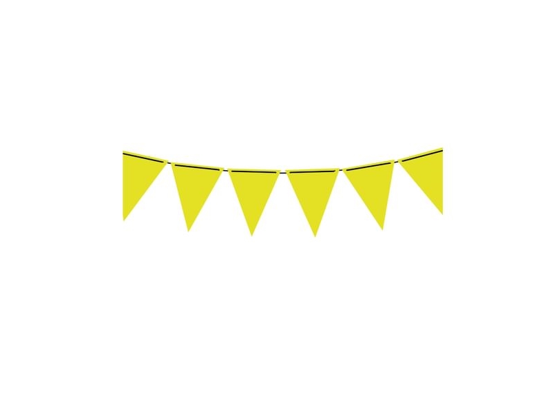 Neon gul vimpelguirlande