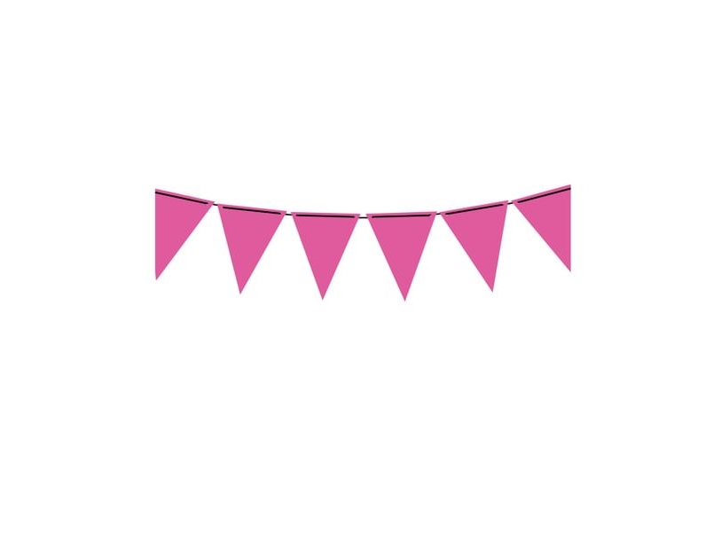 Neon pink vimpelguirlande