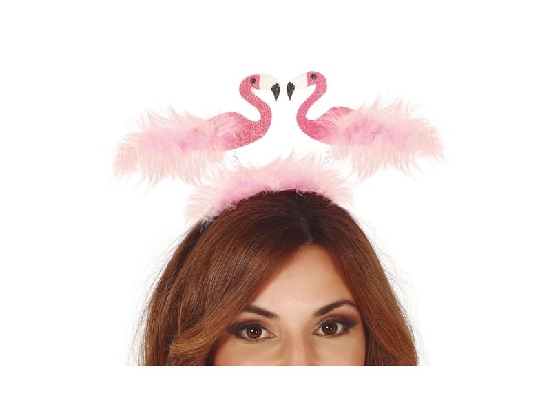 Flamingo-Haarspange Mit Federn