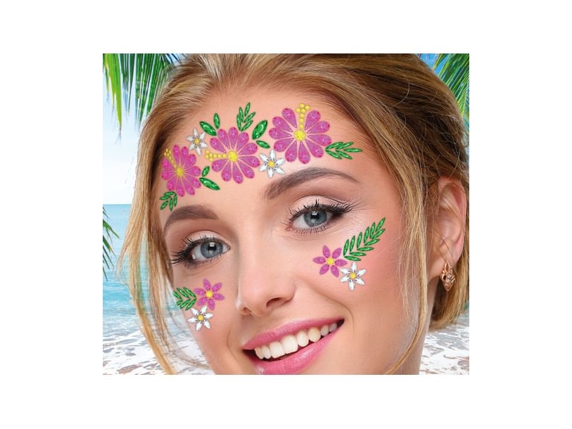 Sten med blomsteransigt