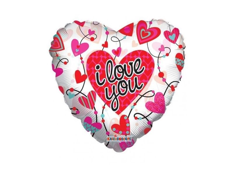 Hjerte Folieballon, I Love You