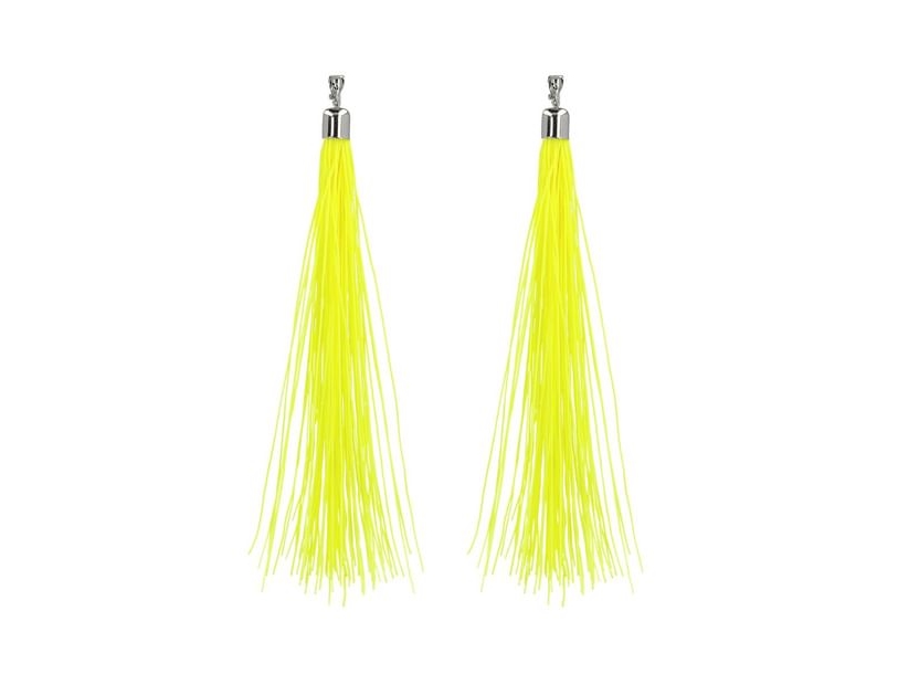 Neon-gula örhängen i sladd | Leksaker - Rollek - Kostym tillbehör | GameStuff