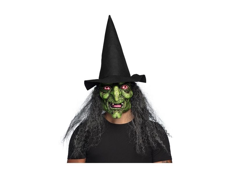 Heksemaske Med Hår Og Hat
