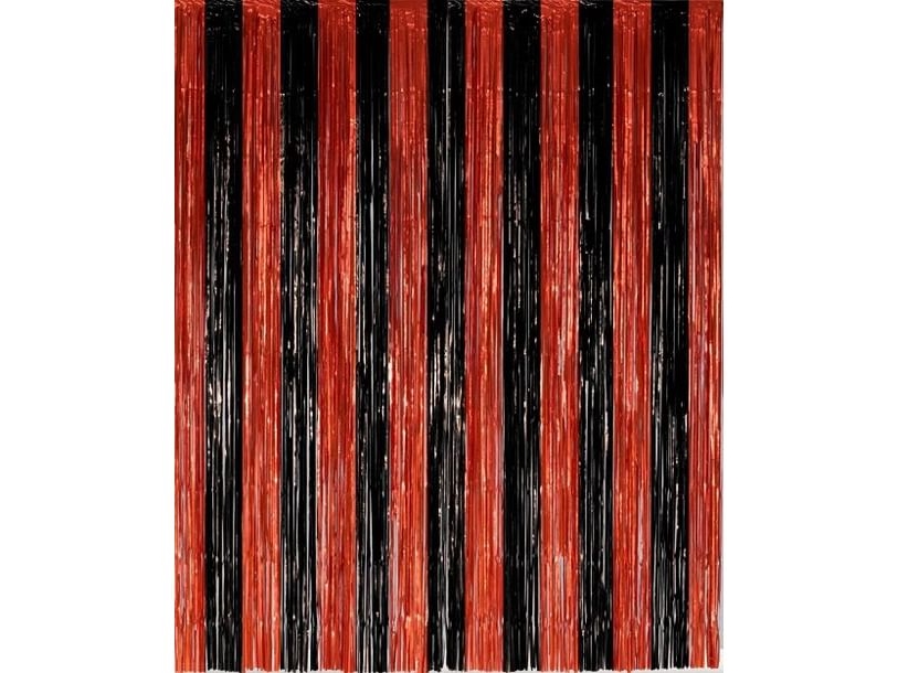 Schwarz-Oranges Folien-Türvorhang