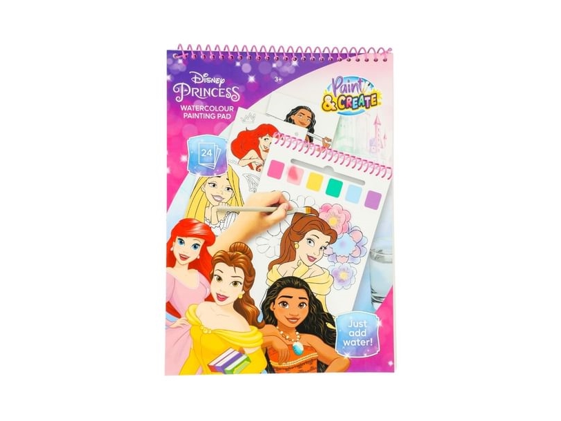 Canenco Disney Princess Watercolour Paint Set Book - incl. Brush