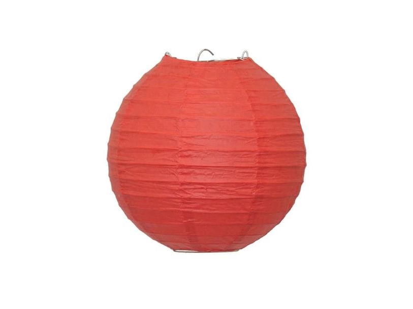 Roter Reispapier-Lampenschirm, 25 Cm