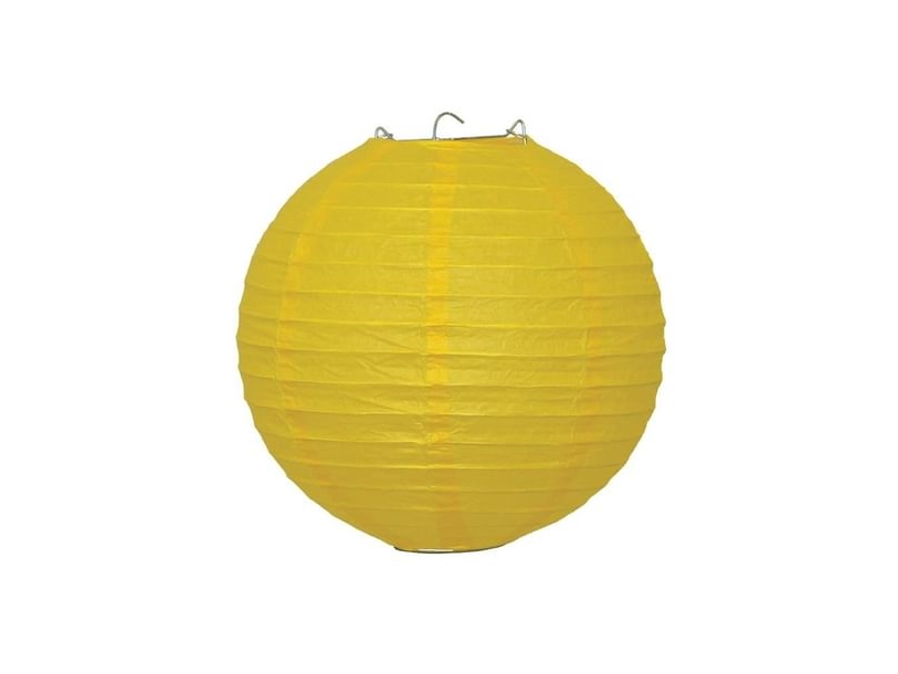 Lampenschirm Aus Gelbem Reispapier, 25 Cm