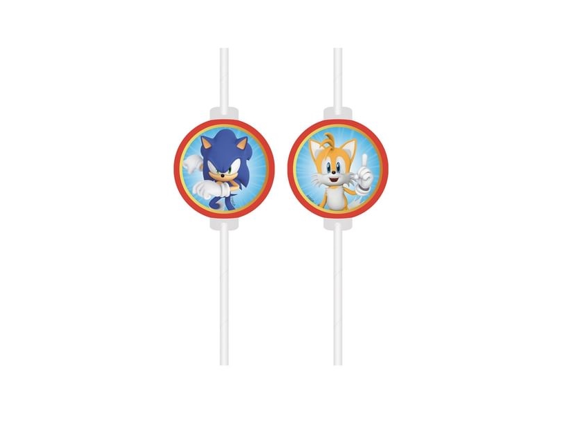 Sonic Speed Papierstrohhalme, 4 Stück