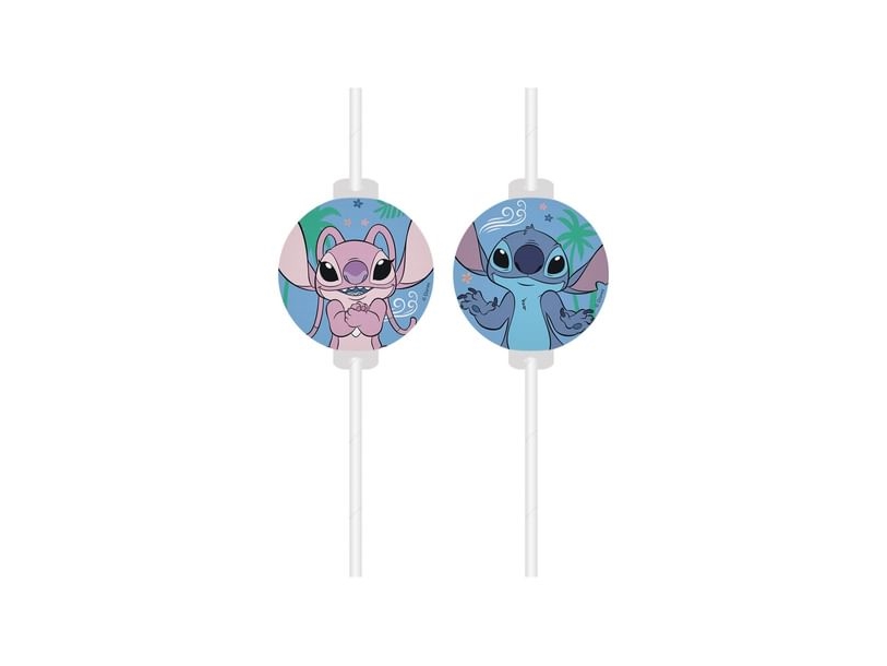 Stitch & Angel Papierstrohhalme, 4 Stk