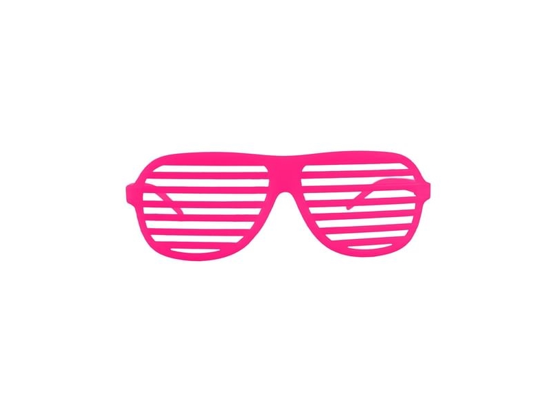 Neonpink Lamelbriller