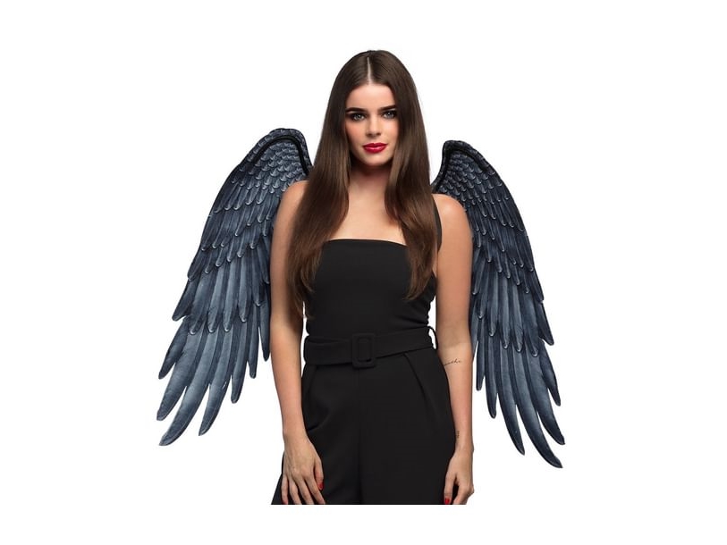 Grå englevinger i stof | Leksaker - Rollek - Kostym tillbehör | GameStuff