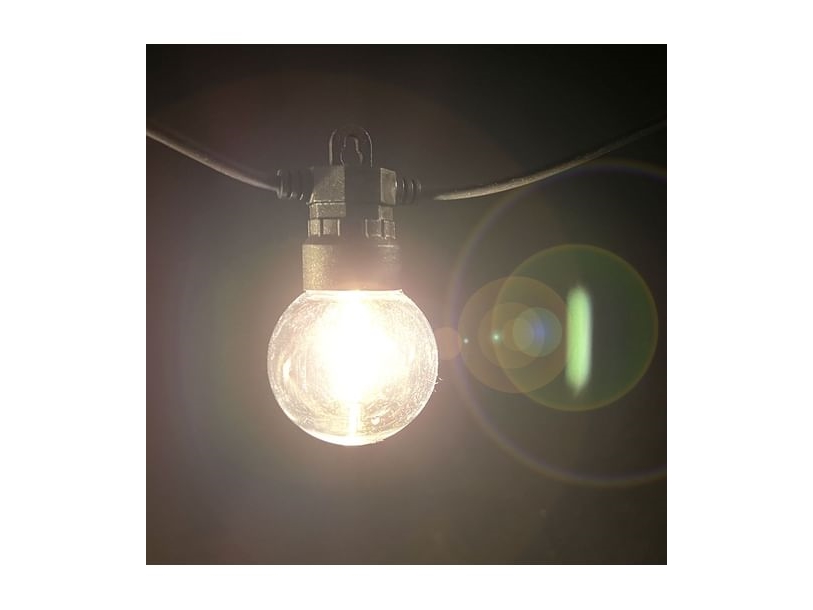 Hvid Led Lyskæde, 12,5 M.